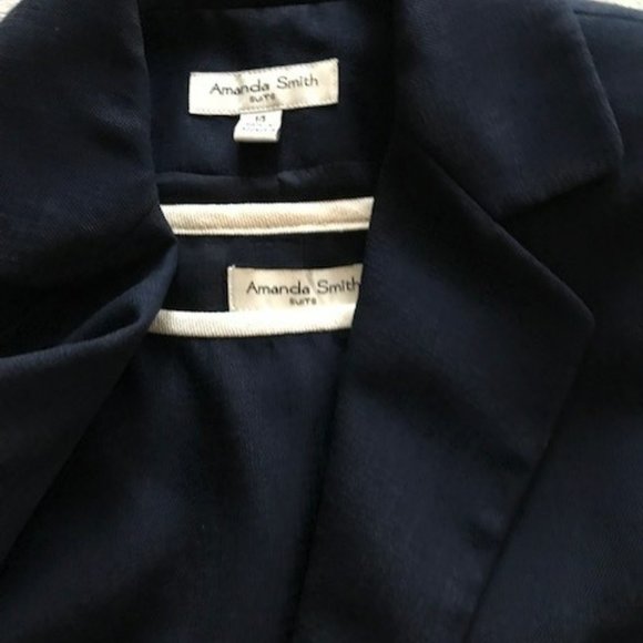 Host Pick - Amanda Smith Ladies Navy Blue 3-piece suit with skirt - Picture 2 of 9